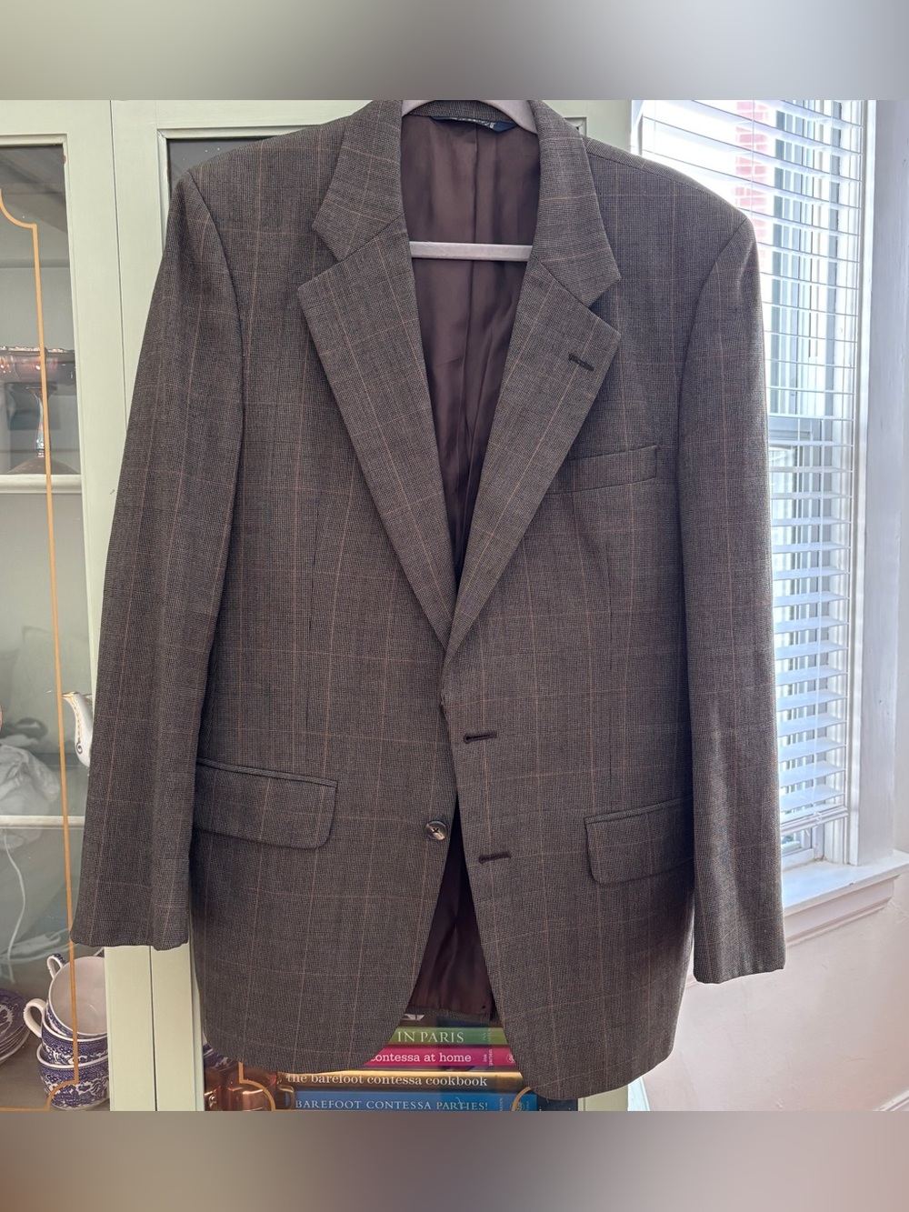 Vintage Burberry’s Plaid Men’s 38R Suit Jacket Blazer